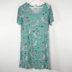Nite Nite by Munki Munki Playful Sewing Sleep Shirt Night Gown Jersey Knit Light